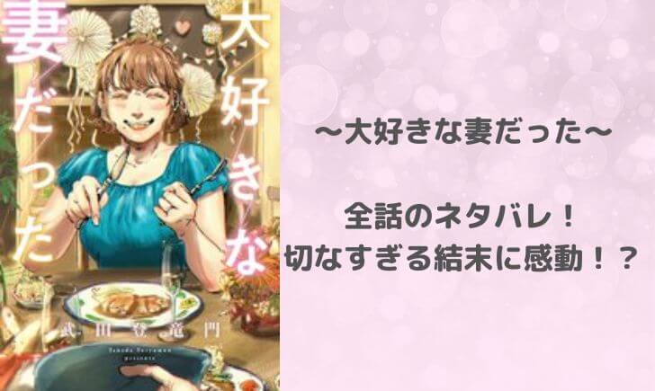 大好きな妻だったネタバレ全話 最後の結末はどうなる テレビっ子は今日もゆく